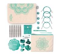 KnitPro Mindful Interchangeable Needle Set - 7 x 10cm Circular Knitting Pin Pairs with Accessories Mindful Grace Set for Beginners, Professionals & Gift Set, Silver