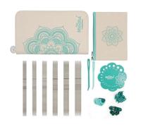 KnitPro Mindful Double Pointed Needle Set - 6 Double Ended Knitting Pin Sets of 5 Mindful Gracious Set for Beginners, Professionals & Gift Set, Silver