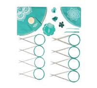 KnitPro The Mindful Collection Serene Fixed Circular Needles Set 40" (100cm) | 8 Sizes (2mm - 6mm) with Accessories