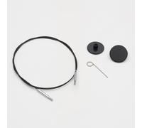 KnitPro Thin&Flex 360° Swivel Inter.Cable 100cm Black - 1pc