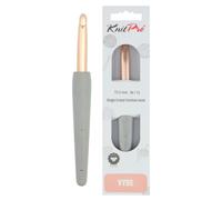 KnitPro Vybe Aluminum Crochet Hook with Rubberized Handle - 10.00mm