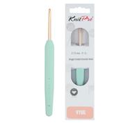 KnitPro Vybe Aluminum Crochet Hook with Rubberized Handle - 3.75mm