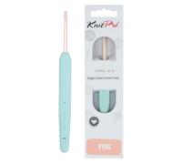 KnitPro Vybe Aluminum Crochet Hook with Rubberized Handle - 4.00mm