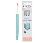 KnitPro Vybe Aluminum Crochet Hook with Rubberized Handle - 5.00mm