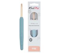 KnitPro Vybe Aluminum Crochet Hook with Rubberized Handle - 5.50mm