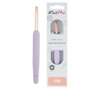 KnitPro Vybe Aluminum Crochet Hook with Rubberized Handle - 6.50mm