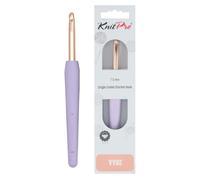 KnitPro Vybe Aluminum Crochet Hook with Rubberized Handle - 7.00mm