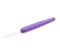 KnitPro Waves Crochet Hooks - 3.5mm Crochet Hook, Ergonomic Soft Handles, Soft Rubber Grip for Arthritic Hands, Light & Comfortable Crochet Needles for Knitting, Lilac Dream