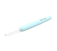KnitPro Waves Crochet Hooks - 4mm Crochet Hook, Ergonomic Soft Handles, Soft Rubber Grip for Arthritic Hands, Light & Comfortable Crochet Needles for Knitting, Baby Blue