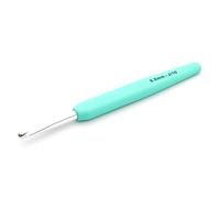 KnitPro Waves Crochet Hooks - 6mm Crochet Hook, Ergonomic Soft Handles, Soft Rubber Grip for Arthritic Hands, Light & Comfortable Crochet Needles for Knitting, Minty Teal