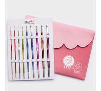 KnitPro Zing Aluminium Grande / Deluxe Single Ended Crochet Hook Set