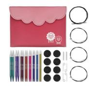 KnitPro Interchangeable Circular Knitting Needle Tips Deluxe Set, Zing, 3.50-8.00mm