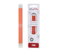 Knit Pro KP47004 Zing: Double Ended Knitting Pins: 15cm x 2.75mm, 2.75, Orange