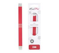 Knit Pro KP47033 Zing: Double Ended Knitting Pins: 20cm x 2.50mm, Red