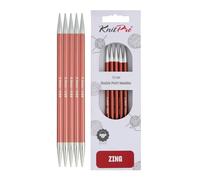 KnitPro Zing: Double Ended Knitting Pins: 20cm x 5.50mm, 5.5mm,Brown