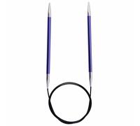 KnitPro ZING FC 150X4 - Zing: Knitting Pins: Circular: Fixed: 150cm x 4.00mm in Blue KnitPro Blue