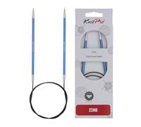 KNIT PRO KP47129 Zing: Fixed Circular Knitting Pins: 80cm x 4.00mm, Metal, 4 , Blue