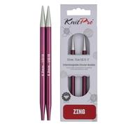 KnitPro Zing Interchangeable Circular Needles 5" (13cm) | 6.00mm