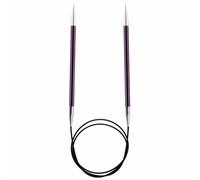 Knit Pro KP47133 Zing: Fixed Circular Knitting Pins: 80cm x 6.00mm, 6mm, Purple