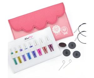 KnitPro Zing Metal Mini Interchangeable Knitting Needle Set Extra Short 5cm / 2"