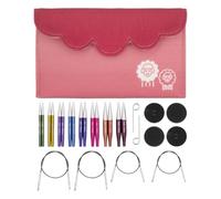 KnitPro Zing Mini Interchangeable Circular Knitting Needle Set 3-6mm (8 Sizes, 5cm Tips)