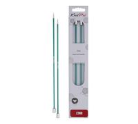 KnitPro Single Ended Knitting Needle Zing KP47266 - 30 cm, 3.25 mm, Metal, Green