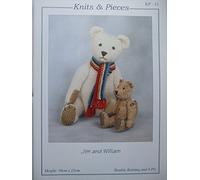 Knits & Pieces Knitting Pattern - "Jim & William" Teddy Bears - KP - 11