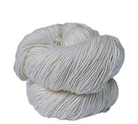 Knitsilk Premium Quality Vegan Banana Silk Yarn for Weaving, Knitting, Crocheting, Making Clothes, Ropes and DIY Projects, Unique Durable Textile Silk|900+ Yards| White|PCK (3, White)