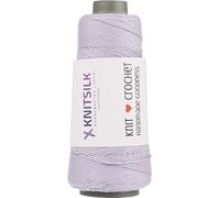 Knitsilk Pure Silk Viscose Blend Yarn in Cones -Premium Quality Silk Yarn for Luxurious,Versatile, and Perfect for Crochet and Knitting,Jewellery and DIY Projects(8ply-160 Yards) (PCK (2, Lavender)