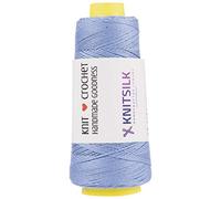 Knitsilk Pure Silk Viscose Blend Yarn in Cones -Premium Quality Silk Yarn for Luxurious,Versatile, and Perfect for Crochet and Knitting,Jewellery and DIY Projects|8ply-160 Yards|PCK (1, Violet)