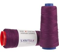 Knitsilk Pure Silk Viscose Blend Yarn in Cones -Premium Quality Silk Yarn for Luxurious,Versatile, and Perfect for Crochet and Knitting,Jewellery and DIY Projects|8ply-160 Yards|PCK (3, Wine)