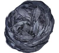 Knitsilk Recycled Sari Silk Ribbon Yarn - Charcoal Grey | Ideal for Crochet, Knitting, Embroidery & Jewelry Making | Sustainable, Unique Texture | 50g, 30+ Yards |