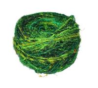 KnitSilk Recycled Sari Silk Yarn | Ocean of Green - 85 Yards, 100 Grams, 1 Gum Ball