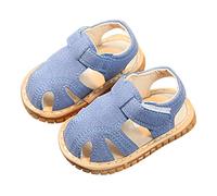 Knitted Baby Shoes Boys and Girls Aged 0 to 2 Years Learning to Walk Are Called Shoes Soft Sole Non-Slip Toe Winter Shoes Boy, blue, 4 UK Child