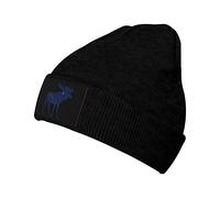 Knitted Beanie Cap Alaska State Moose Flag Knit Cap Comfortable Knit Hats Stretchy Beanie Hat for Cycling Warm Gift Jogging