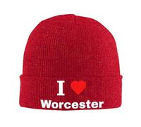 Knitted Beanie Cap I Love Worcester Beanies Windproof Knit Cap Stretchy Knitted Caps for Sports Warm Gift Jogging