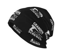 Knitted Beanie Cap If Grandpa Can't Fix It We're All Screwed Knit Cap Stretchy Beanies Windproof Knit Hat for Ski Cycling Sports