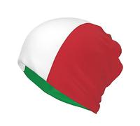 Knitted Beanie Cap Italy Flag Italian Beanie Hat Soft Knit Hats Stretchy Knit Cap for Ski Sports Warm Gift