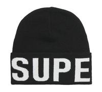 Knitted Beanie Hat Black Unisex- female- Superdry- Accessories- Black- ONE SIZE- Accessories ONE SIZE