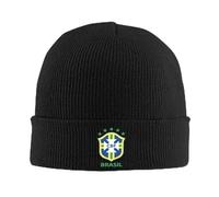 Knitted Beanie Hats Five Star Brazil Team Emblem Brasil Warm Fashion Bonnet Autumn Winter Outdoor for Unisex Adult Stretchy Soft Holiday or Birthday Gifts
