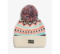 Knitted beanie with pattern for women Superdry Beige TU