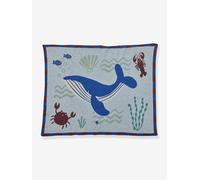 Knitted blanket for baby BLUE OCEAN RICE sky blue