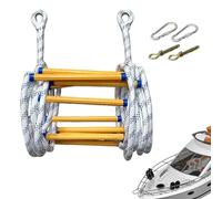 Knitted Boat Ladder | Folding Boat Ladder for Boats and Yachts, Water Sports, Heavy Duty Foldable Safety Equipment for Yachts, Canoeing, Working at High Height, Access to Roofs and Pontoons