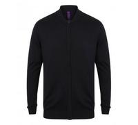 Knitted Bomber Jacket Henbury Navy XXS