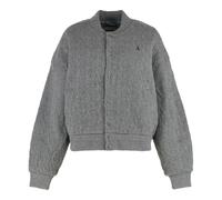 Knitted Braid Bomber - female - Polo Ralph Lauren - Cardigans - Gray - M - Knitwear M