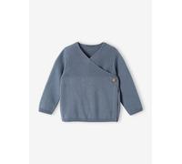 Knitted Cardigan in Organic Cotton for Newborn Babies denim blue