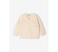 Knitted Cardigan in Organic Cotton for Newborn Babies pale pink