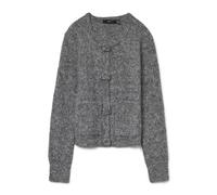 VERO MODA Vmblossom LS O-Neck Cardigan Boo, Medium Grey Melange, S