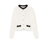 Knitted Cardigan with Golden Buttons - female - Twinset - Cardigans - White - M - Knitwear M