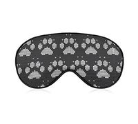 Knitted Cat Paws Sleep Mask Blindfold for Sleeping Elastic Blackout Eye Mask Cover for Full Night's Sleep Travel and Nap